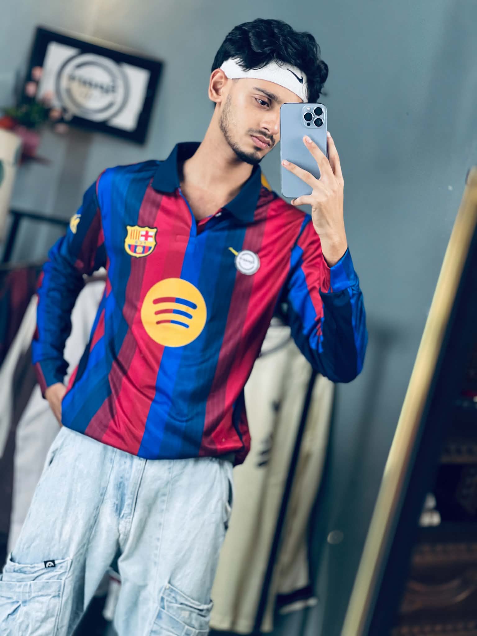 Barca home polo kit