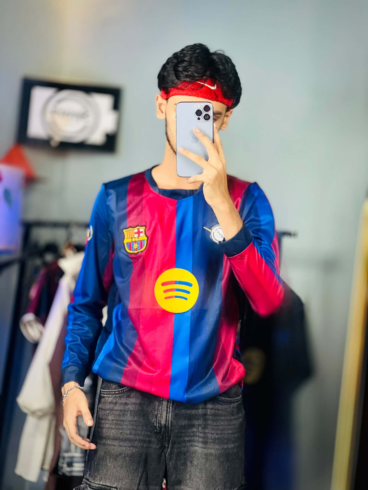 FC Barcelona Long-Sleeve Home Jersey
